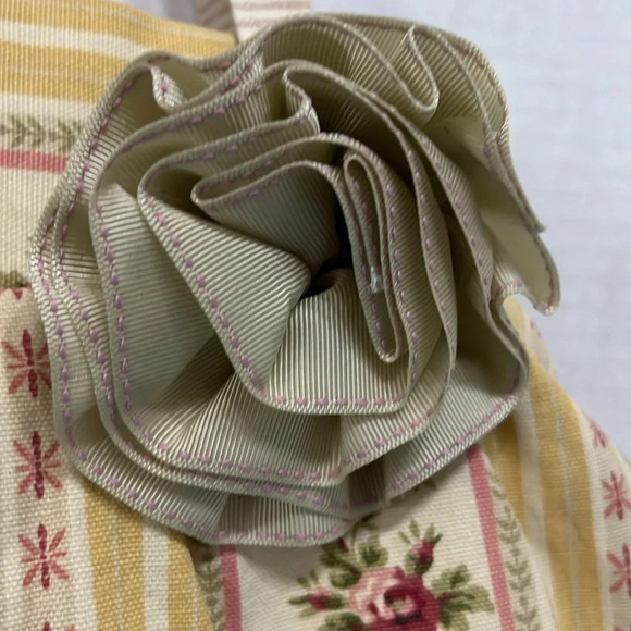 Handmade CottageCore Handbag Pink and Yellow - Picture 2 of 8